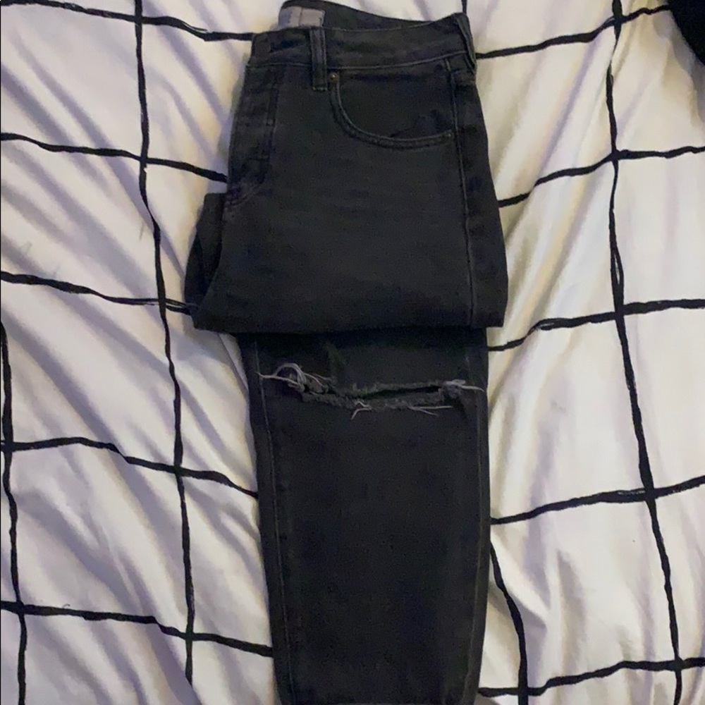 Charcoal Slouchy Boyfriend Jean